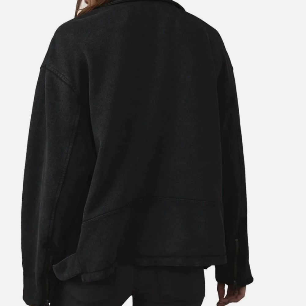 Free People Sweatshirt Moto Jacket - Picture 4 of 9